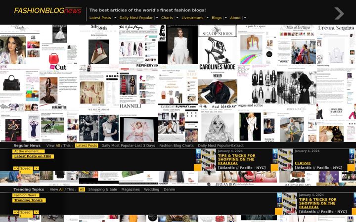 Screenshot of fashionblognews.com
