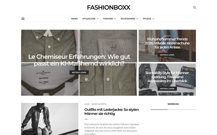 Snímek obrazovky fashionboxx.net