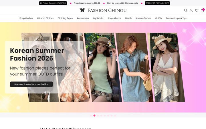 Screenshot of fashionchingu.com