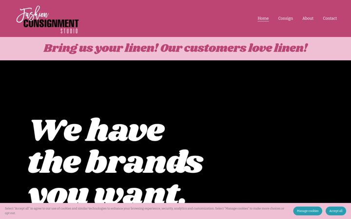 Screenshot of fashionconsignmentstudio.com