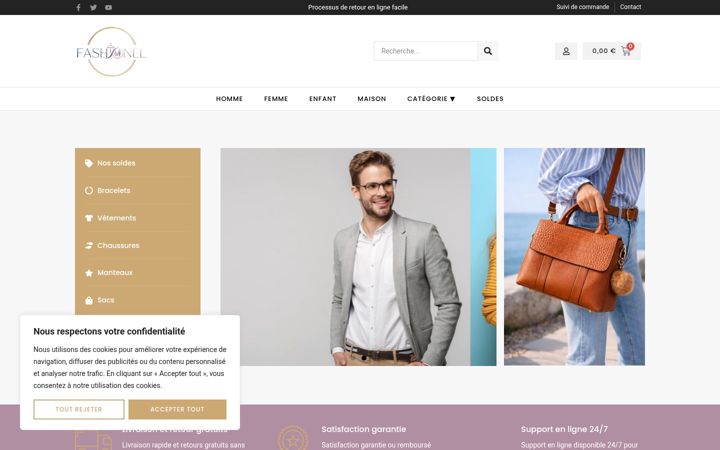 Screenshot of fashionelofficial.com