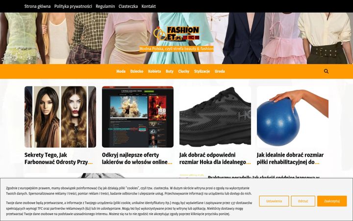 Screenshot of fashionet.pl
