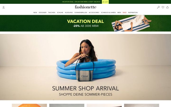 Screenshot of fashionette.de