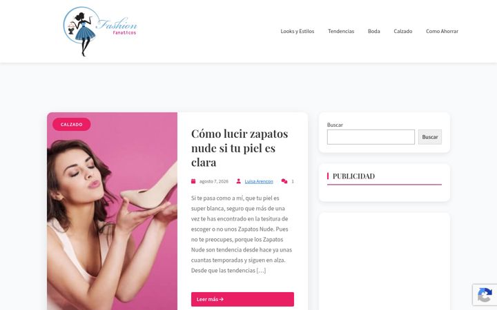 Screenshot of fashionfanaticos.com