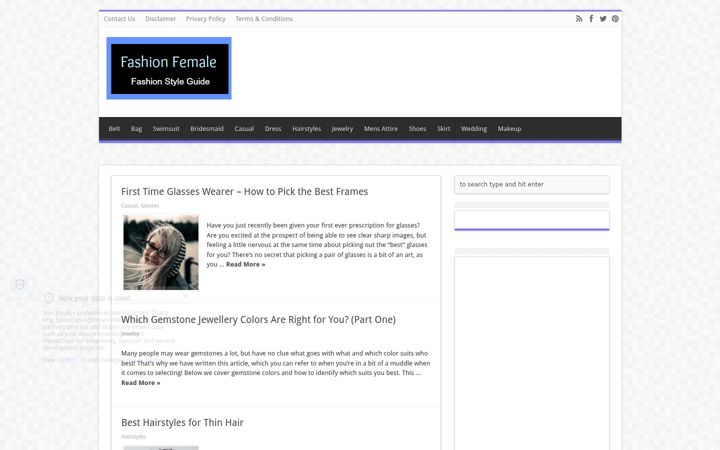 Screenshot of fashionfemale.net