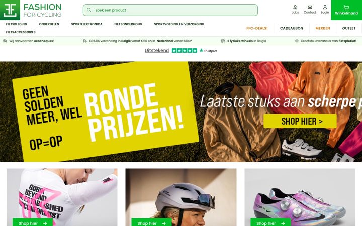 Screenshot of fashionforcycling.be