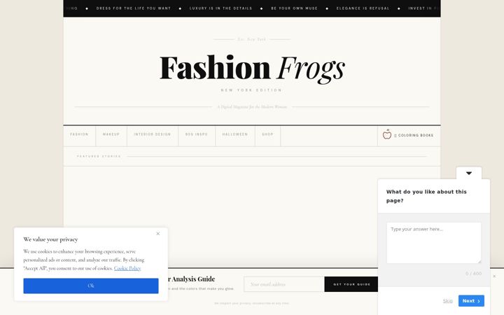 Screenshot of fashionfrogs.com