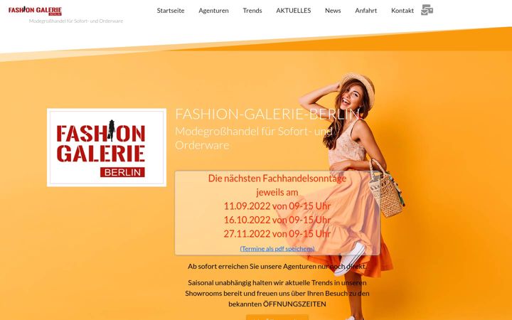 Screenshot of fashiongalerieberlin.de