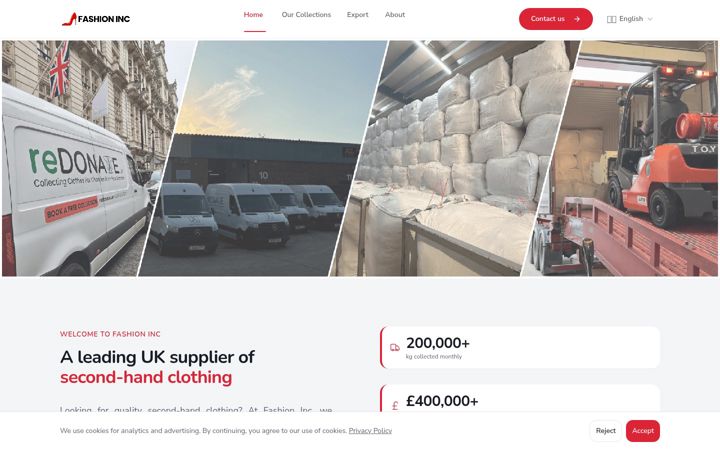 Screenshot of fashioninc.org.uk