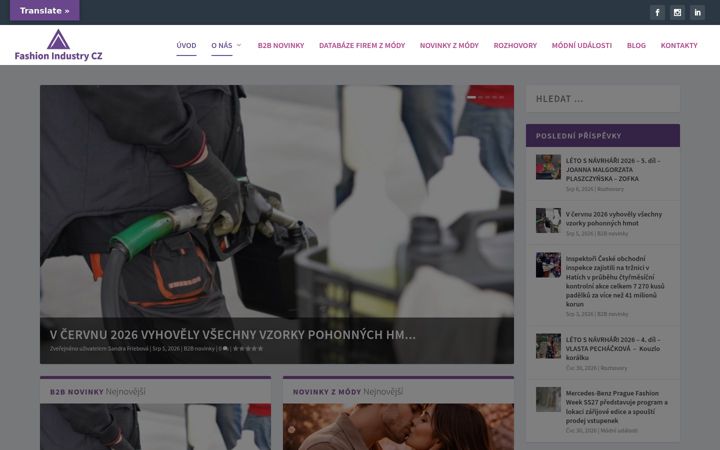 Screenshot of fashionindustrycz.cz