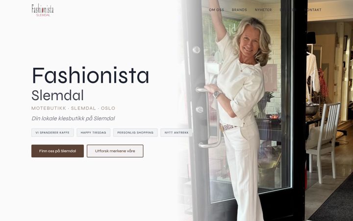 Screenshot of fashionistaslemdal.no