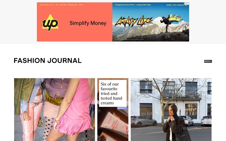 Screenshot of fashionjournal.com.au