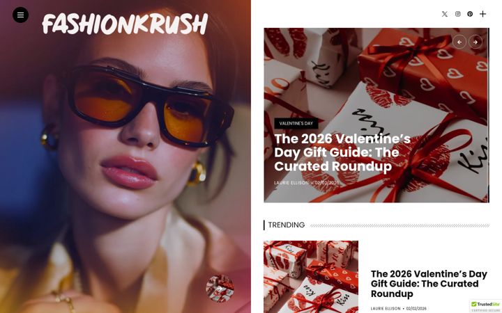 Screenshot of fashionkrush.com