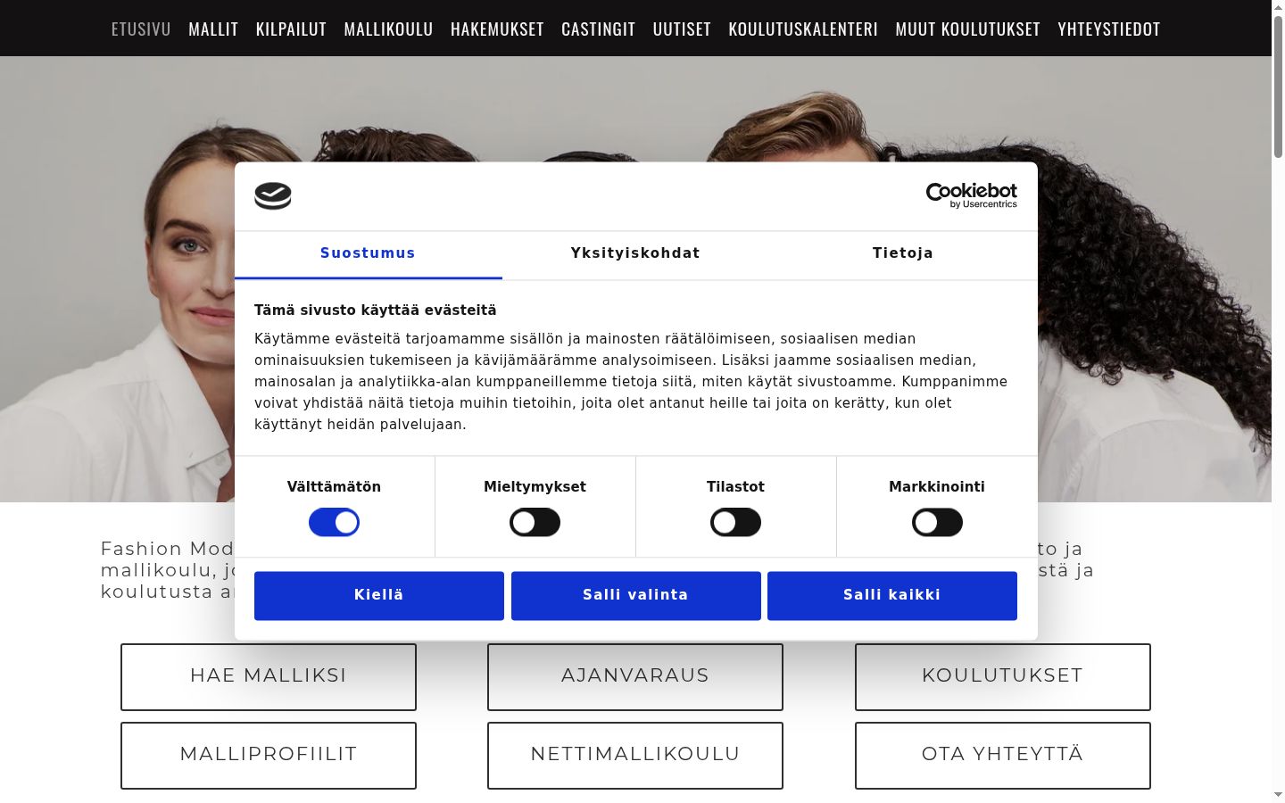 Képernyőkép a bármilyen interakció előtt megjelenő hozzájárulási bannerről