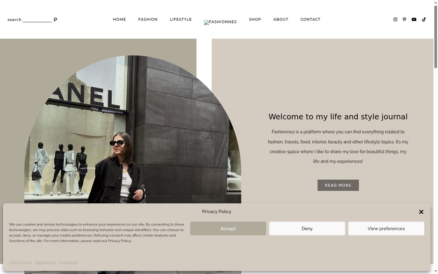 Screenshot tal-banner tal-kunsens muri qabel kwalunkwe interazzjoni
