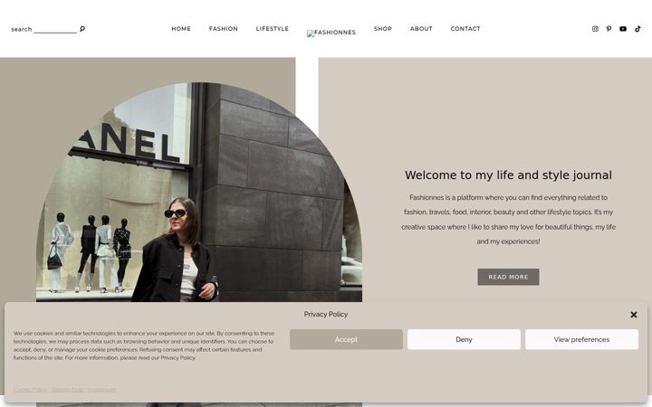 Screenshot of fashionnes.com