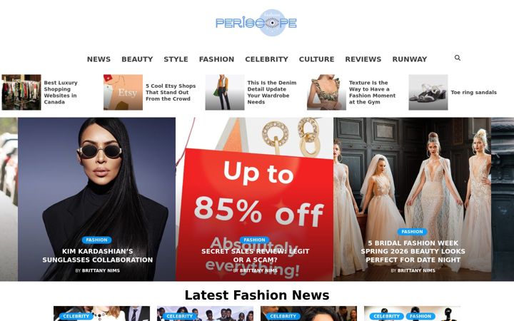 Snímek obrazovky fashionperiscope.net