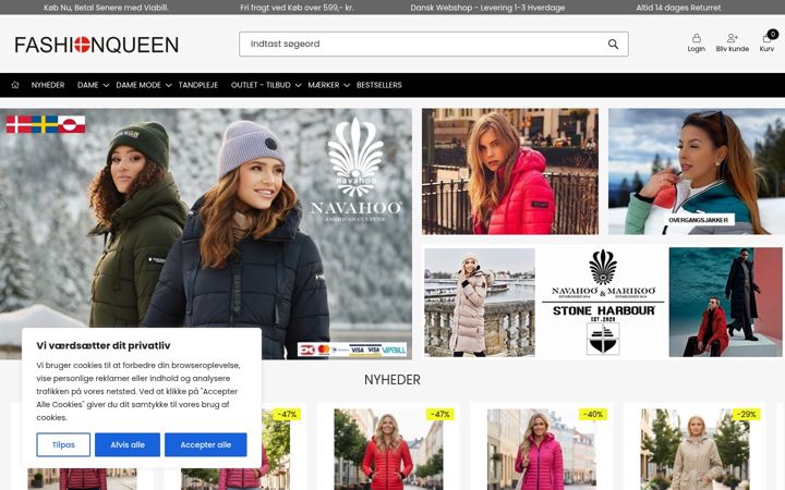 Screenshot of fashionqueen.dk