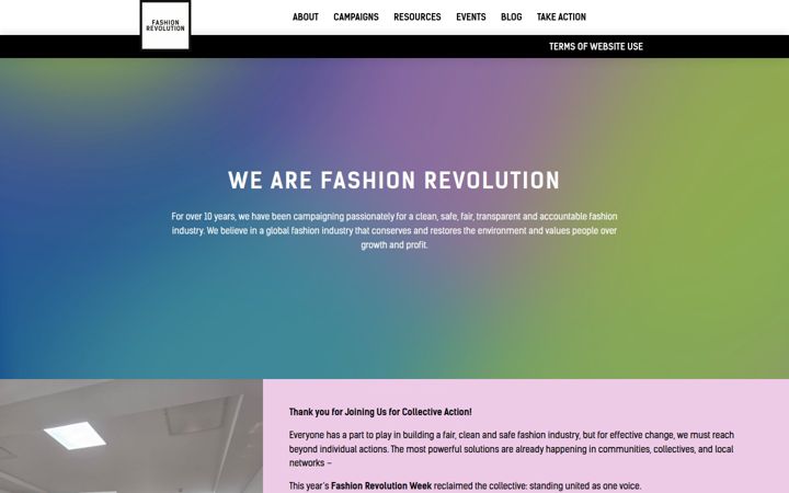 Screenshot of fashionrevolution.org