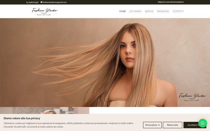 Kuvakaappaus sivustosta fashionstudio1.it
