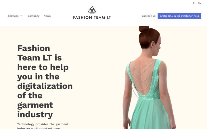 Screenshot of fashionteamlt.fi