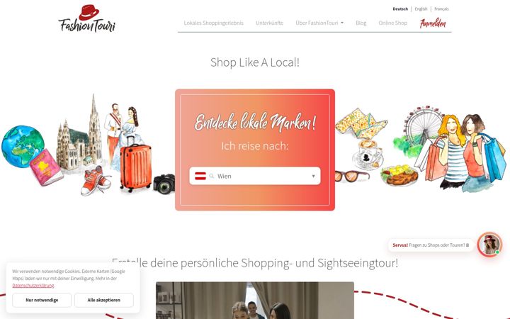Screenshot of fashiontouri.com