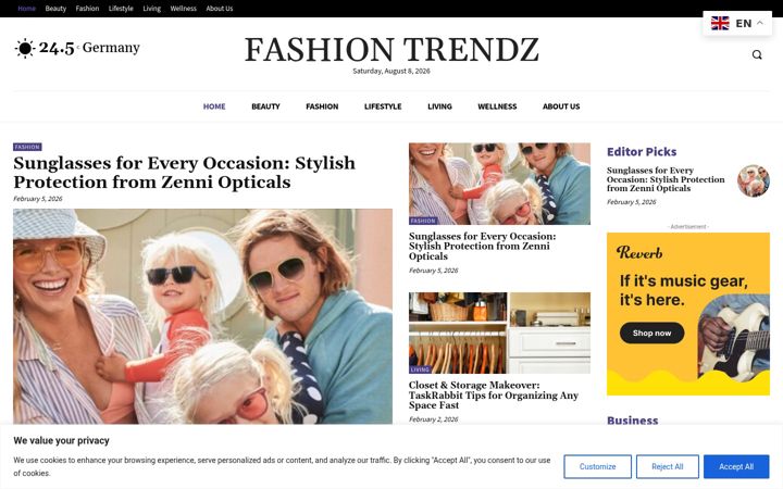 Snímek obrazovky fashiontrendz.net