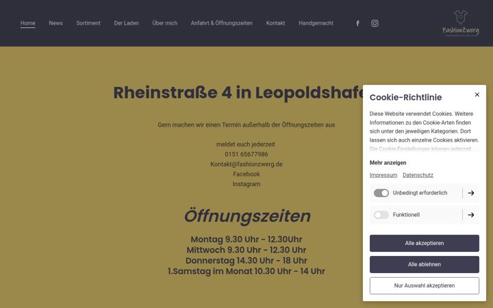 Screenshot of fashionzwerg.de