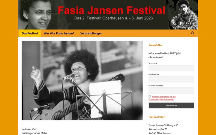 Screenshot stránky fasia-jansen-festival.de