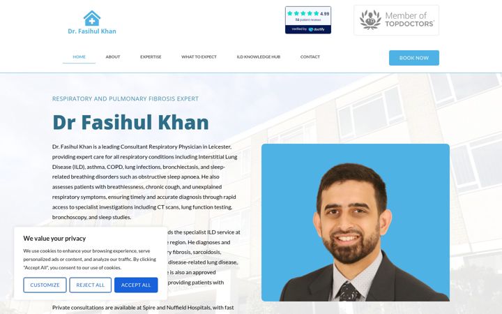 Screenshot of fasihulkhan.co.uk