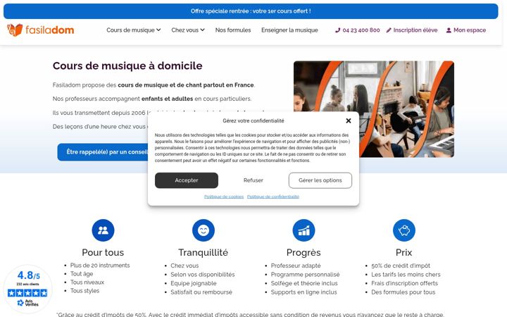 Screenshot of fasiladom.fr