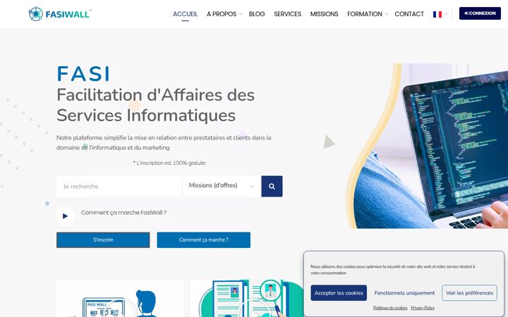 Screenshot of fasiwall.com