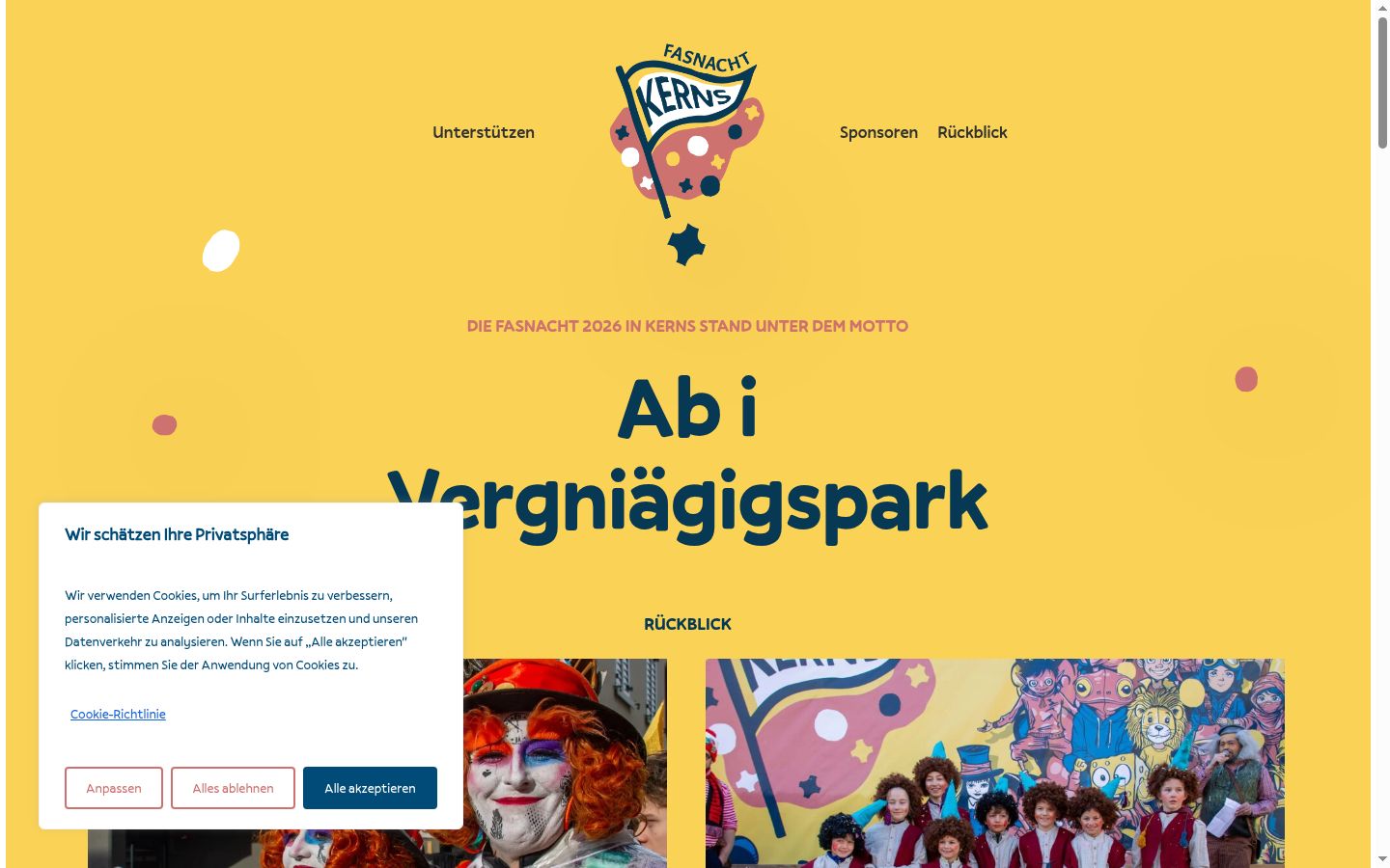 Screenshot tal-banner tal-kunsens muri qabel kwalunkwe interazzjoni