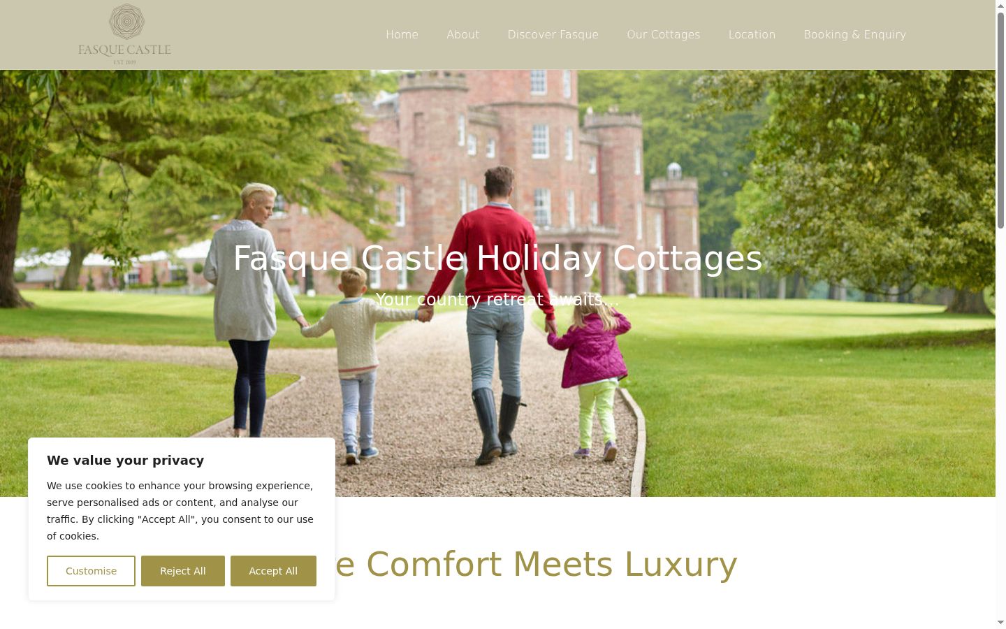 Snimka zaslona bannera za privolu prikazanog prije bilo kakve interakcije