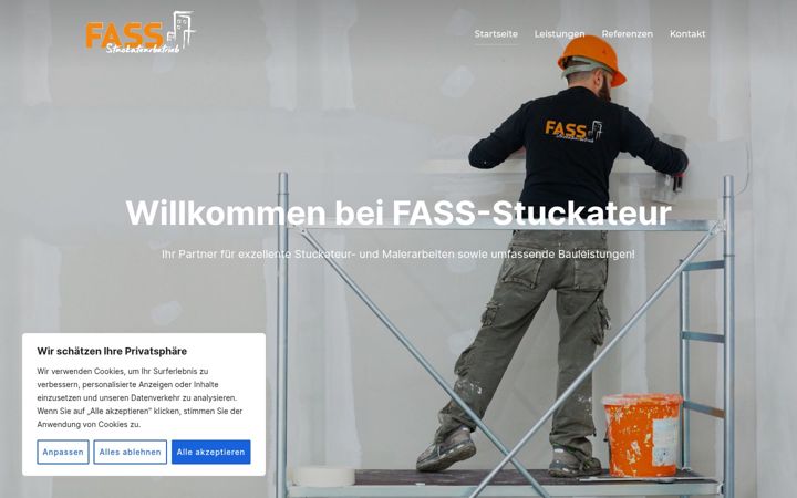 Screenshot stránky fass-stuckateur.de