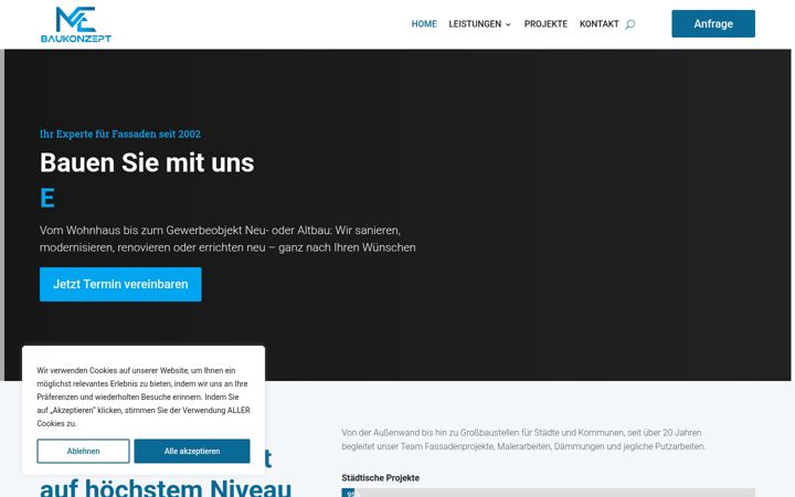 Screenshot stránky fassade-putz.de