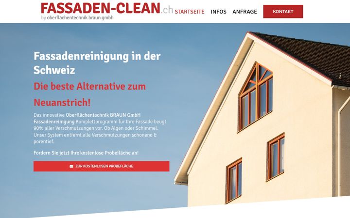 Screenshot of fassaden-clean.ch