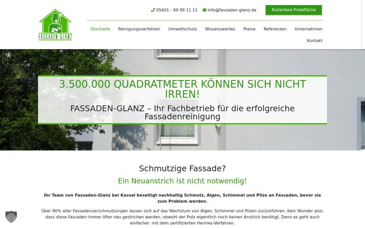 Screenshot of fassaden-glanz.de