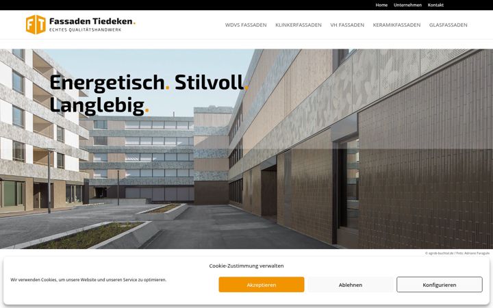 Screenshot of fassaden-tiedeken.de