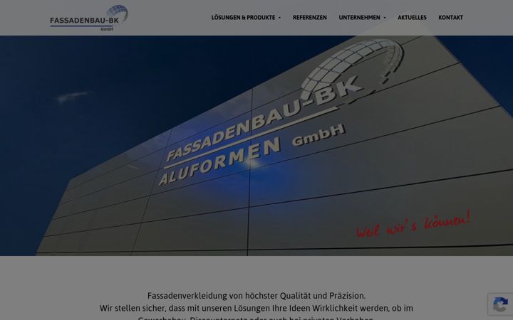 Screenshot of fassadenbau-bk.de