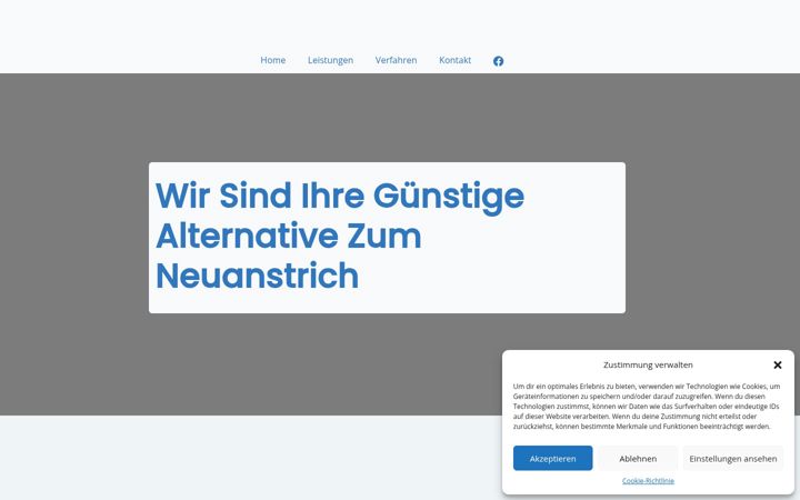 Screenshot stránky fassadenclean-laubinger.de