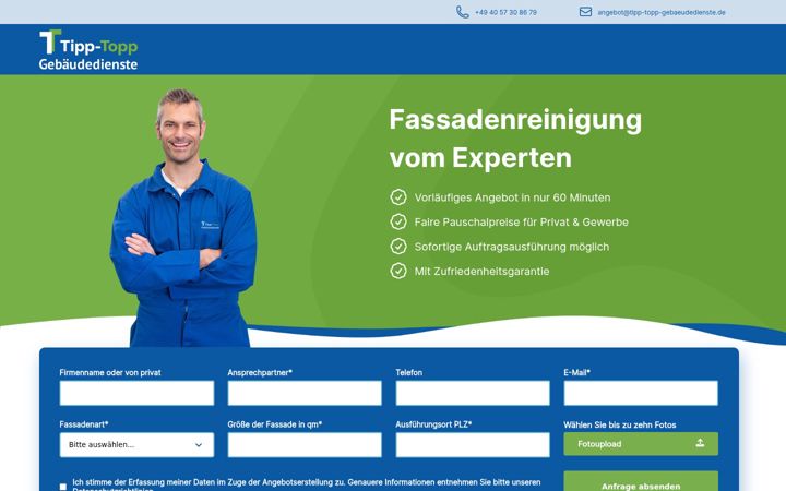 Screenshot of fassadenreinigung.expert