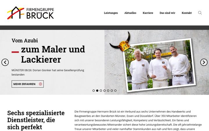 Screenshot of fassadentrockenbau-brueck.de