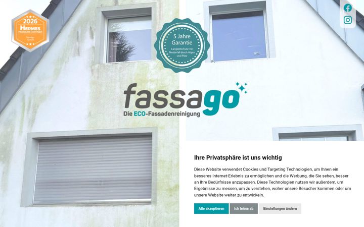 Screenshot of fassago.de