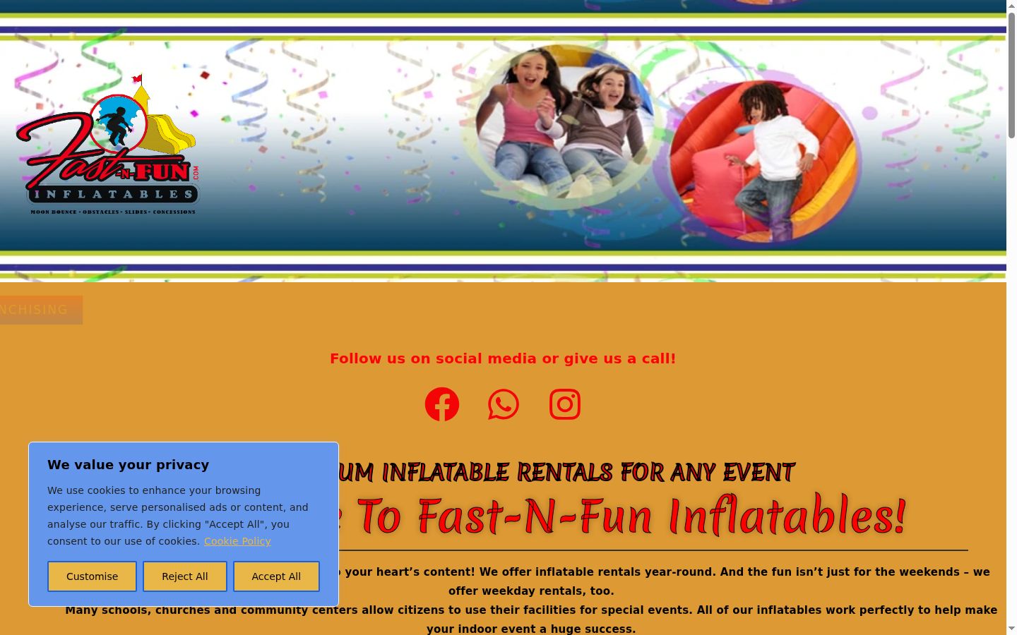Screenshot of the consent banner shown before any interaction