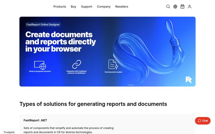Screenshot of fast-report.com
