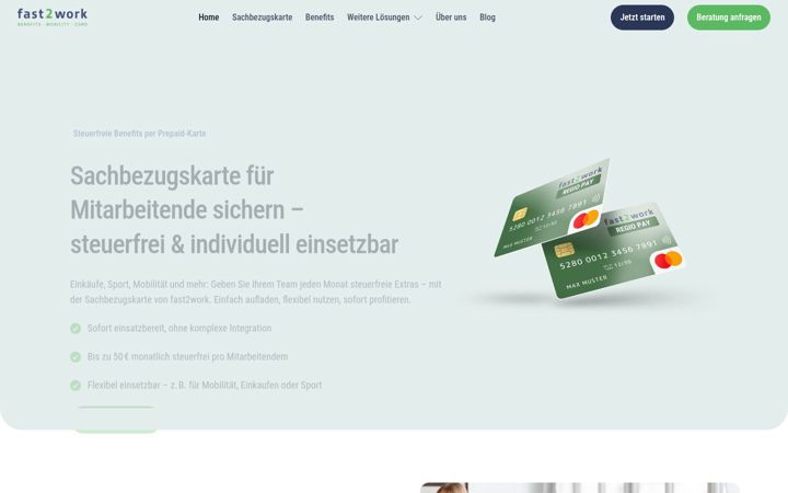 Screenshot of fast2work.de