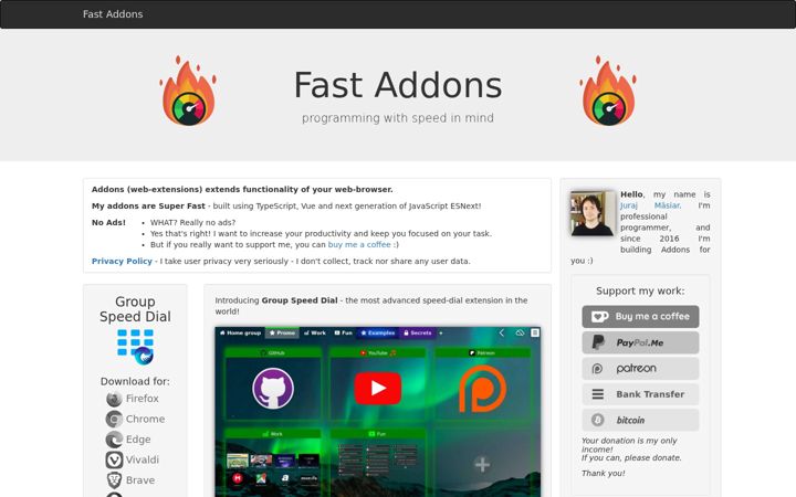 Screenshot of fastaddons.com