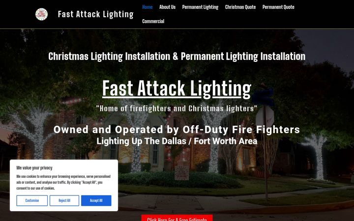 Screenshot of fastattacklighting.com