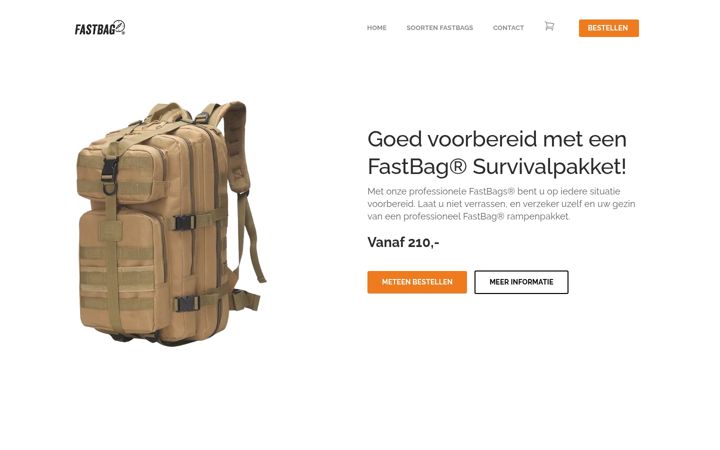 Screenshot of fastbag.nl